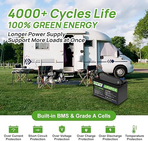 Miniatura 2 de QWW Paquete de baterías LiFePo4 de 12 V100 AH, celda de grado A, adecuado para la mayoría de kits