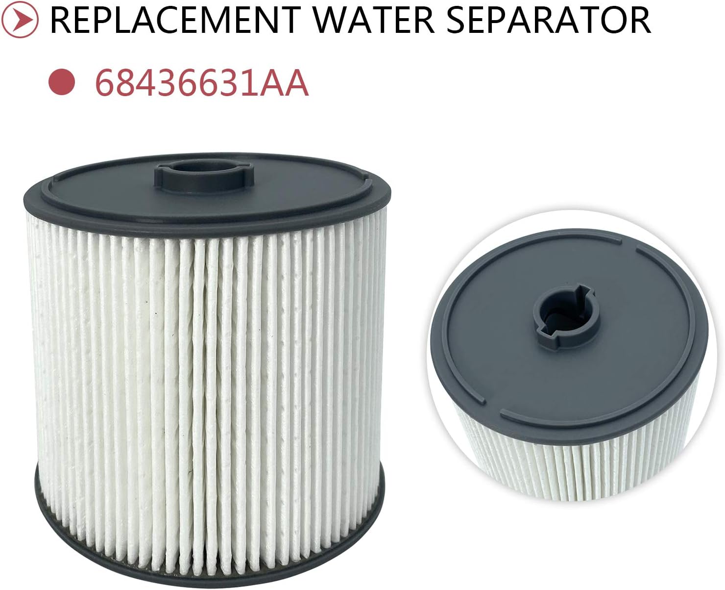 68157291AA & 68436631AA 6.7 Cummins Diesel Fuel Filter Water Separator Set Replacement for 2019 2020 2021 Dodge Ram 2500 3500 4500 5500 6.7L Turbo Cummins Diesel Engines
