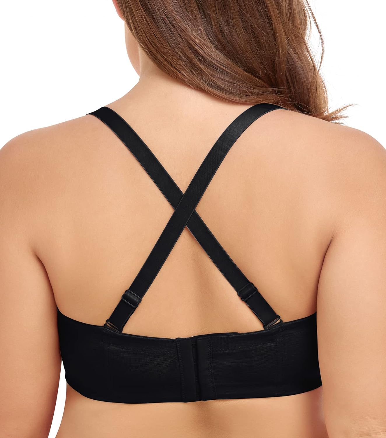 Wekofi Women's Strapless Bra for Big Busted Plus Size Push Up Full Figure Multiway Underwire Bra