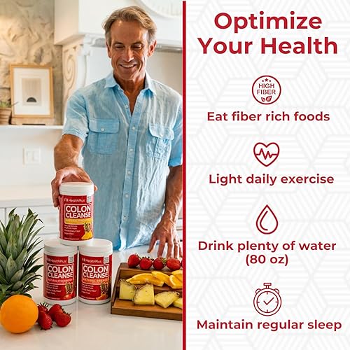 Miniatura 6 de Health Plus Colon Cleanse  Fibra natural diaria  Sin sabores artificiales edulcorante natural sin gluten desintoxicación saludable al corazón sabor