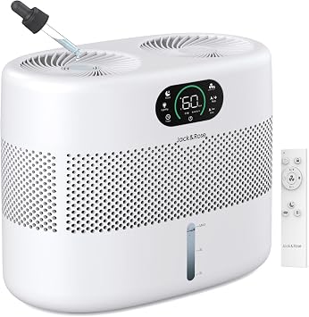 Reuseable Wick Evaporative Humidifier for Bedroom Quiet Healthy Baby Humidifier, No White Dust, Evaporative Humidifier Large Room 800ml/h 3 Speeds, 2