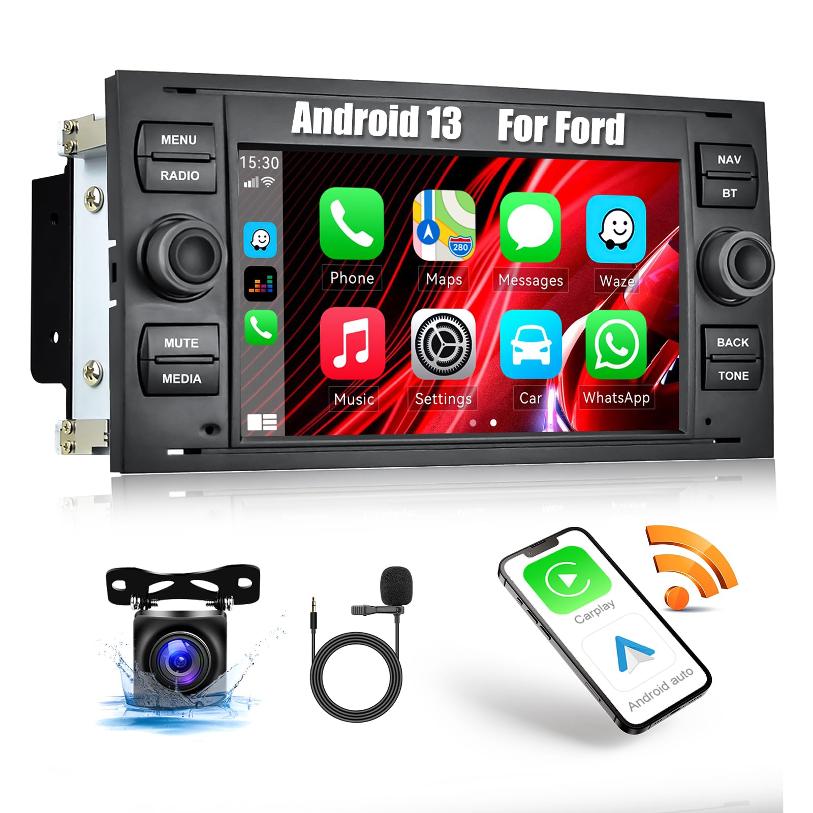 CAMECHO 1+32G Android 13 Autoradio Avec Navi Pour VW Polo Touran Golf 5