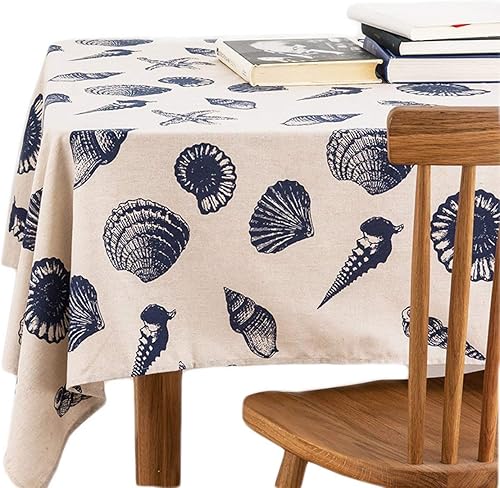 Bringsine - Mantel rectangular de lino lavable, diseño clásico, varios tamaños