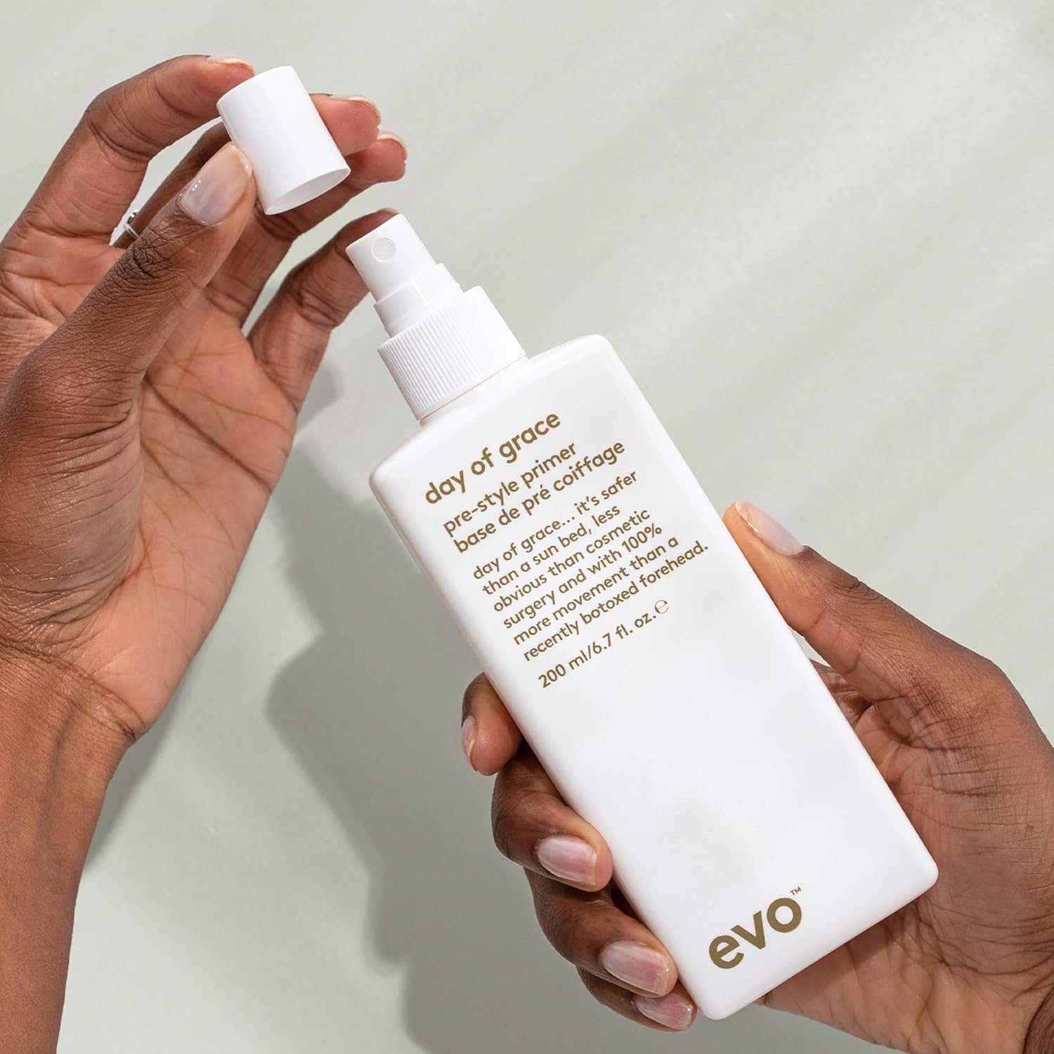 EVO Day of Grace Pre-Style Primer - Leave-in Heat Protectant Spray - Moisturizes, Detangles & Smooths Hair