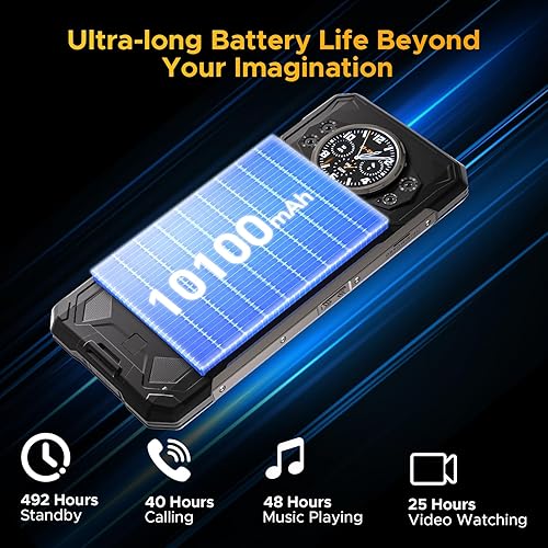 Miniatura 7 de DOOGEE Teléfono resistente S200 5G con 6.72 pulgadas FHD+pantalla dual de 1.32 pulgadas, 10100 mAh33 W teléfono resistente desbloqueado, 32 GB+256