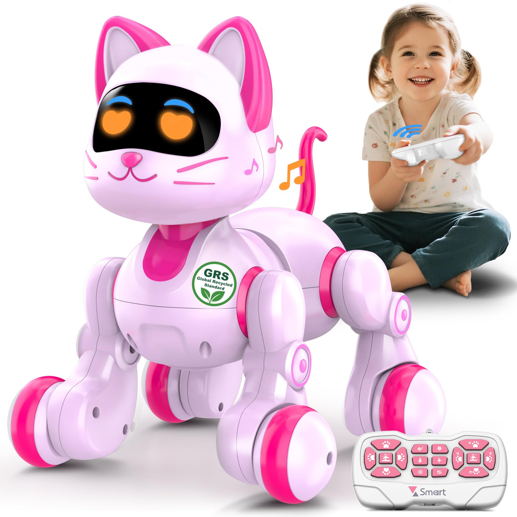 Amazon.com: Nicmore Robot Cat Interactive Toys for Girls: Remote