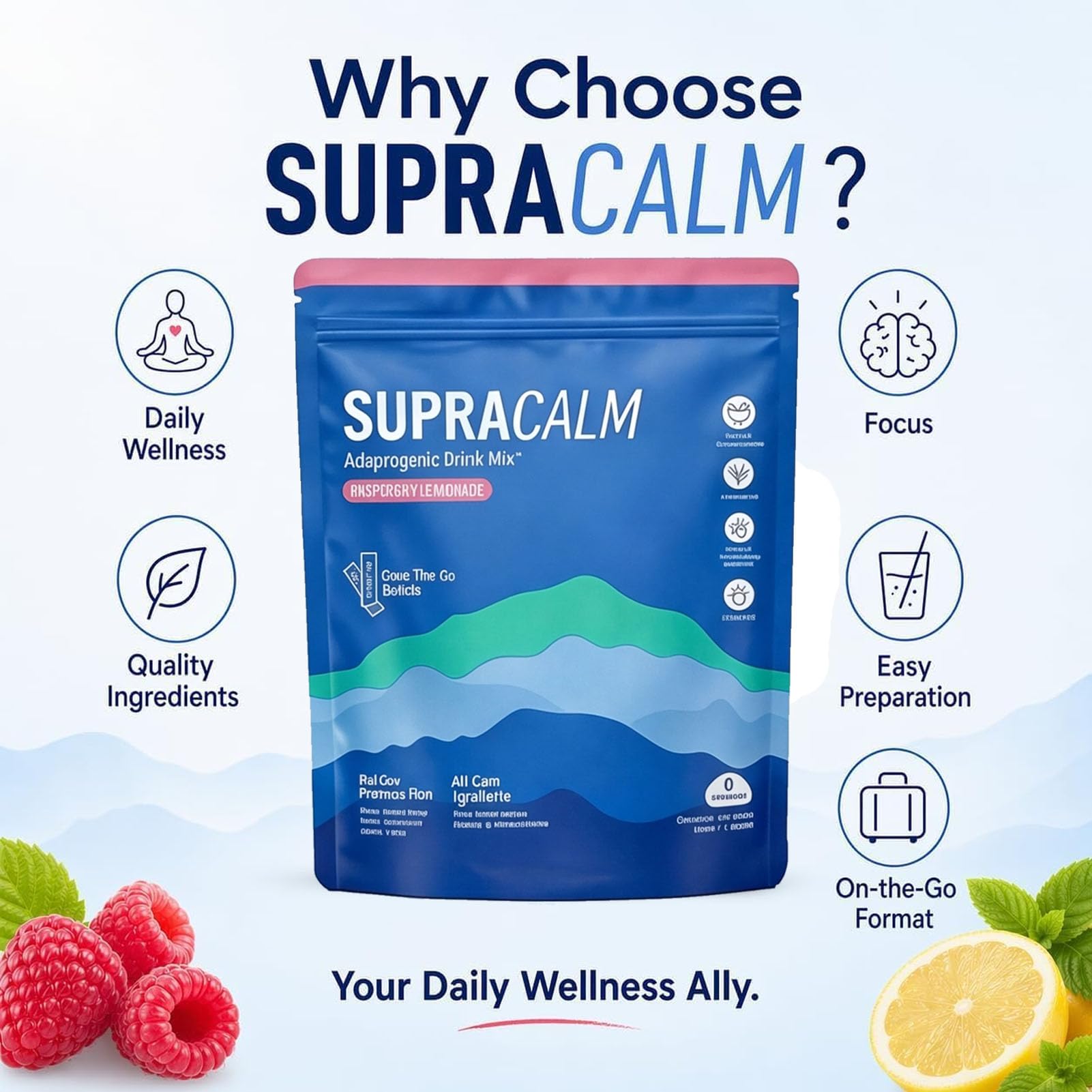Super Cortisol Drink, 20 unidades de Polvo de Cortisol Supercalm Natural, Mezcla de Bebida Relajante Súper Calmante para Alivio de Sueño y Estrés, Relajación y Concentración y Sleep, Apto Unisex