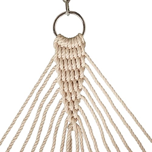 Miniatura 4 de Nags Head Hammocks NH11OT - Hamaca de cuerda de avena con cuerdas de cuerda de avena con cadenas de extensión gratis y ganchos para árboles, hecha a