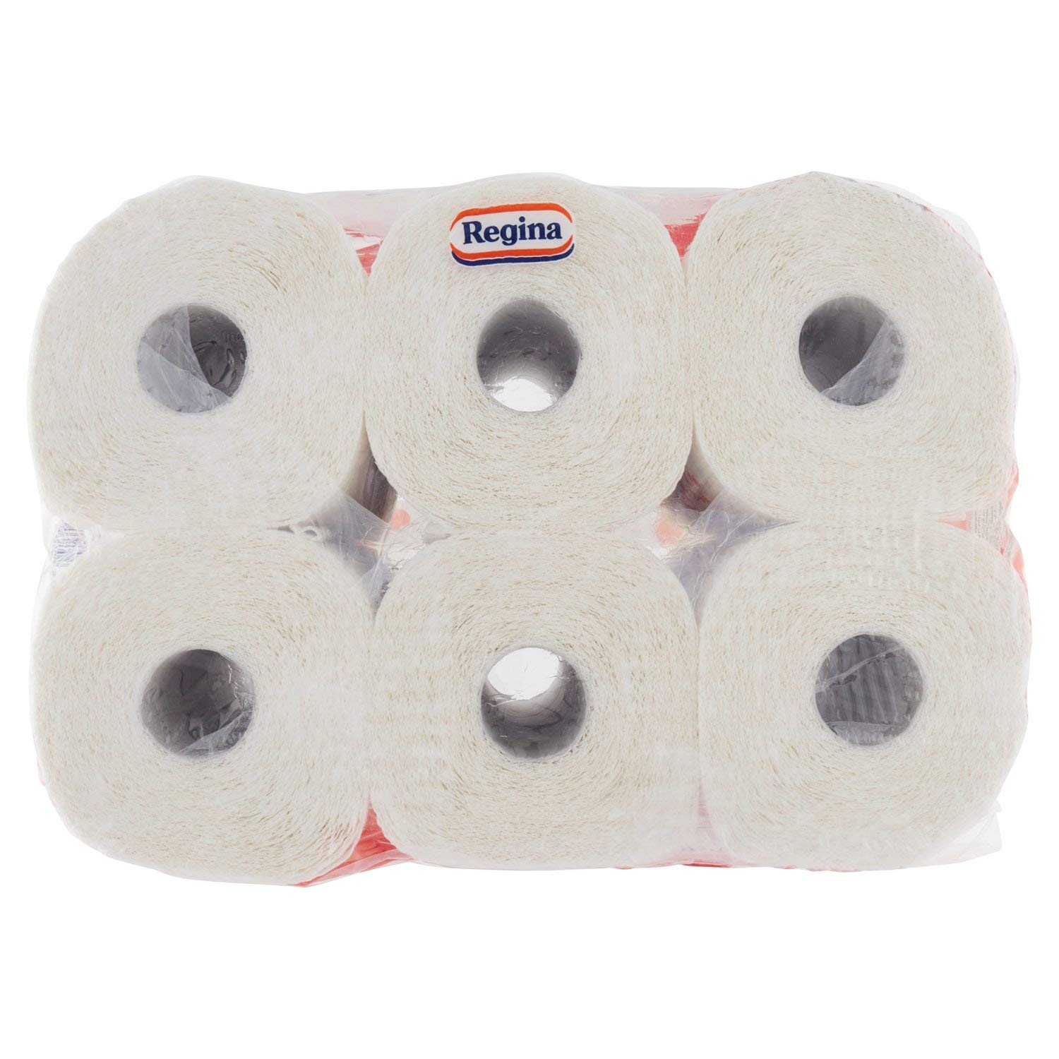 Regina Lot de 6 rouleaux de papier de cuisine, 50 feuilles super absorbantes à 2 couches, 50% en plastique recyclé, papier 100% certifié FSC