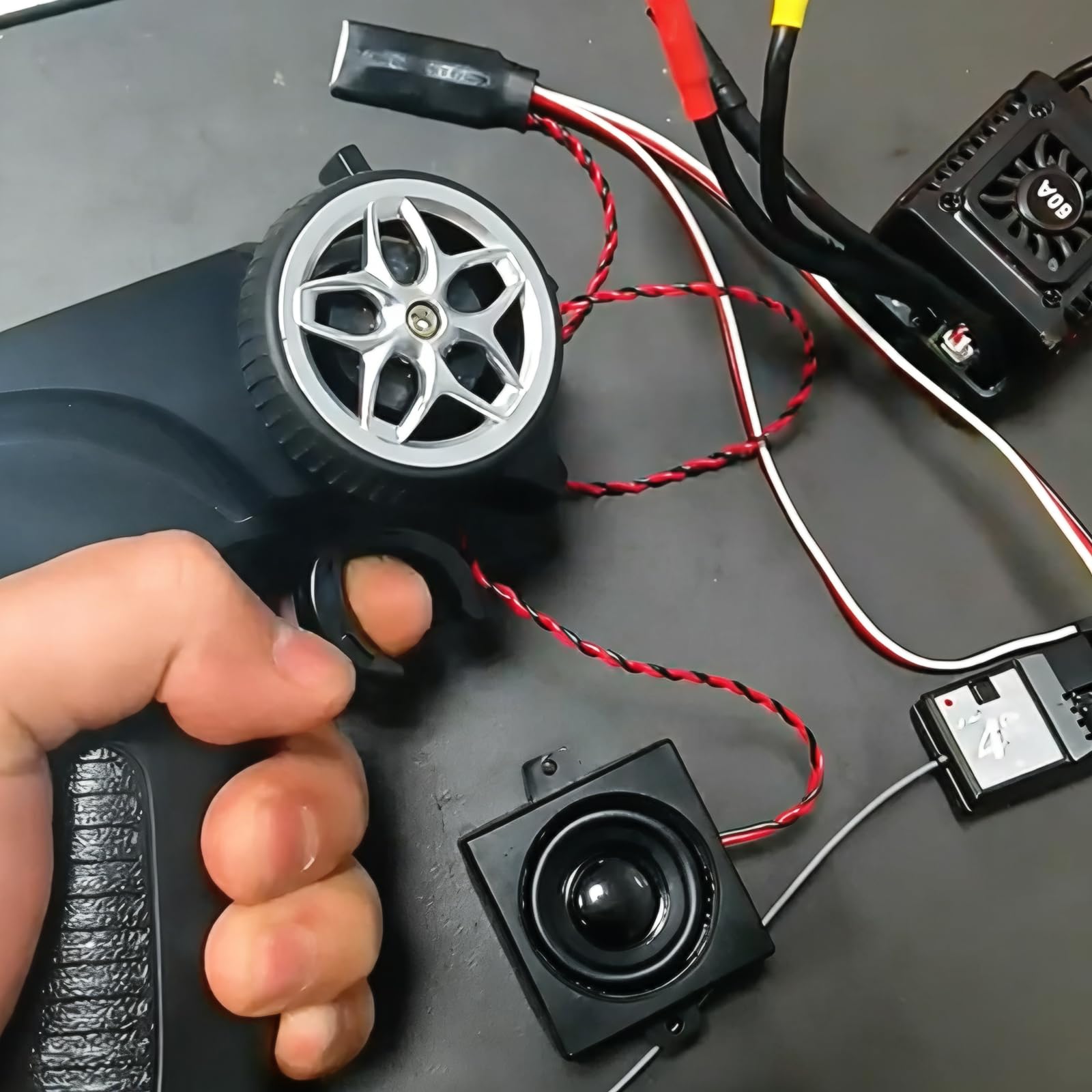 JOYSOG Modulo sonoro per motori diesel RC, modulo di simulazione per collegare un altoparlante da 8 ohm 5 W camion cingolato parti escavatore