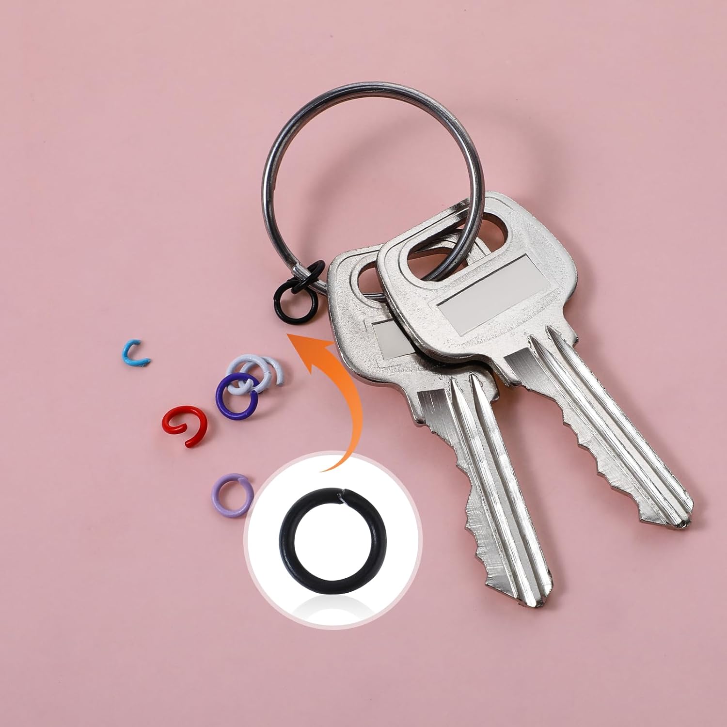 200Pcs Colored Jump Rings for Jewelry Making, 6mm Colorful Iron Open O Rings - Connectors for Keychain, Necklace, Bracelet, Earring, Pendant, Bead Charm Crafting - Image 5