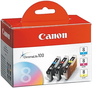 Canon CLI-8 3 Color Ink Tank Compatible to Pro9000, Pro9000 Mark II, iP6700D, iP6600D, iP5200R, iP5200, iP4200, iP4500, iP4300, iP3500 and iP3300,