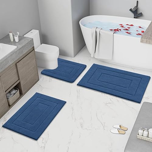 Miniatura 259 de Buganda Alfombras de baño, 24" x 16", Alfombras de baño de microfibra suaves y absorbentes, Alfombra de ducha esponjosa antideslizante, Alfombras de