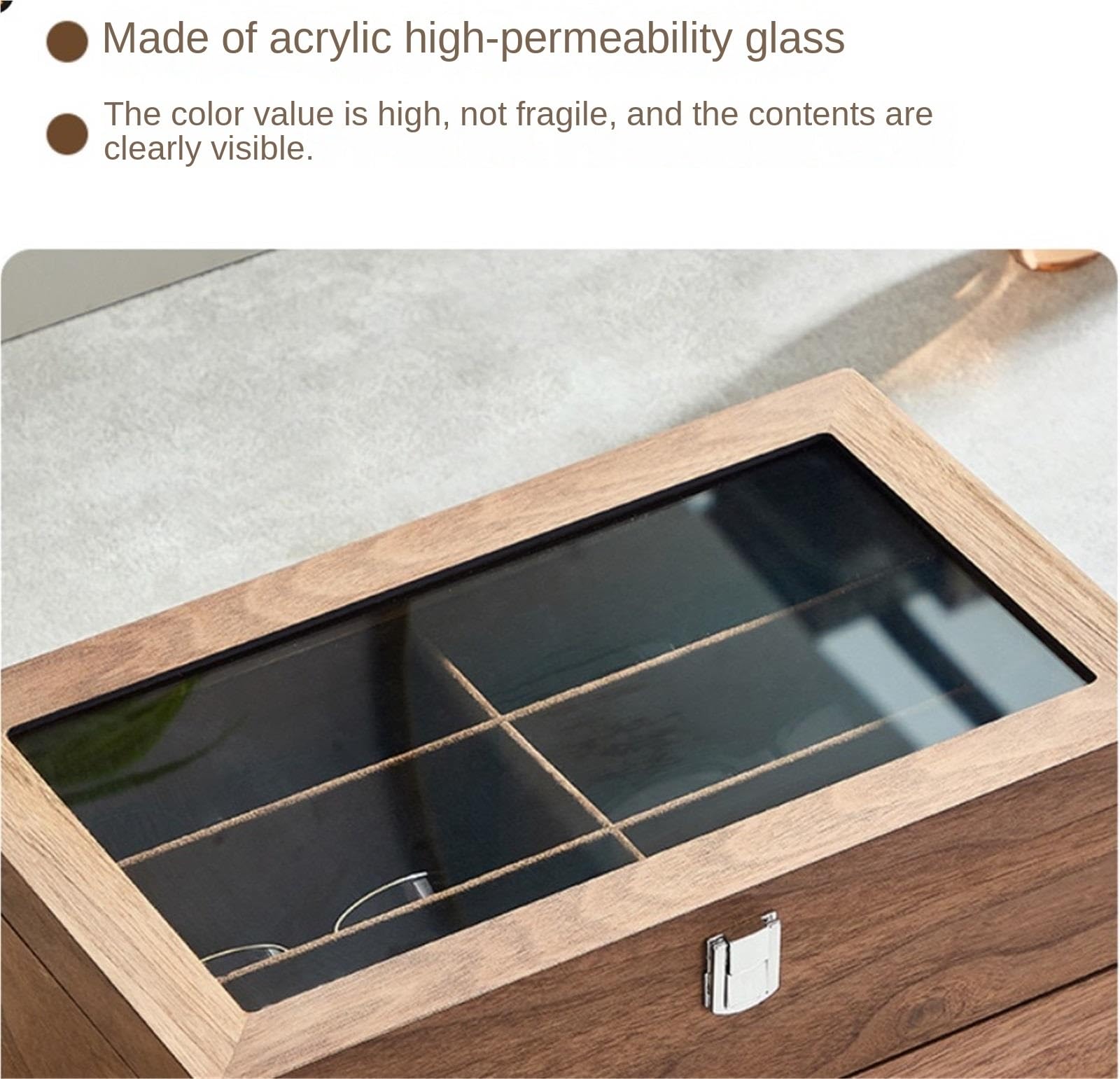 Brillenbox Vielseitig Holz Sonnenbrille Display Stand Brillenetui For Zuhause Sonnenbrillen Aufbewahrung(34x20x15cm)