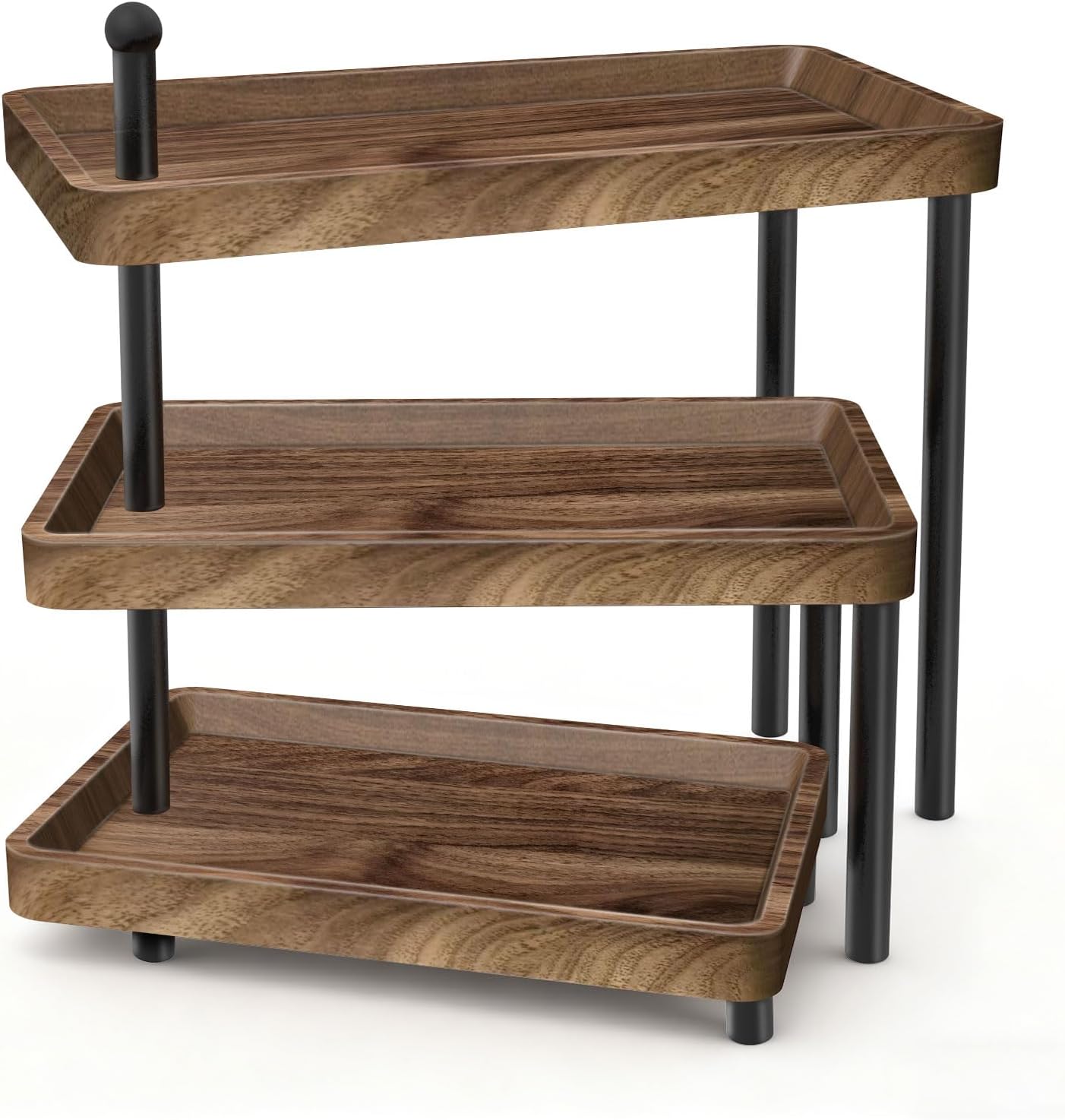 Serving Tray for Party, Cupcake Stand 3 Tiered Tray Stand Rotating Tiered Serving Tray Dessert Table Display Set Reusable Tiered Serving Platters for Cupcake, Veggie Fruit, Cookies, Dessert