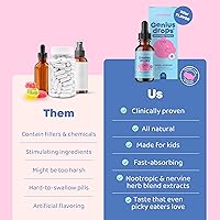 Vista 3 de JoySpring Genius Drops Smartberry Vanilla Apoyo de enfoque a base de hierbas para niños con Ginkgo Biloba, Raíz de Regaliz, Extracto de Gotu Kola