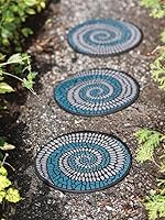 Gardener's Supply Recycled Rubber Swirl Stepping Stone - 12" Durable Eco-Friendly Garden Pathway Paver for Walkways & Patio Décor
