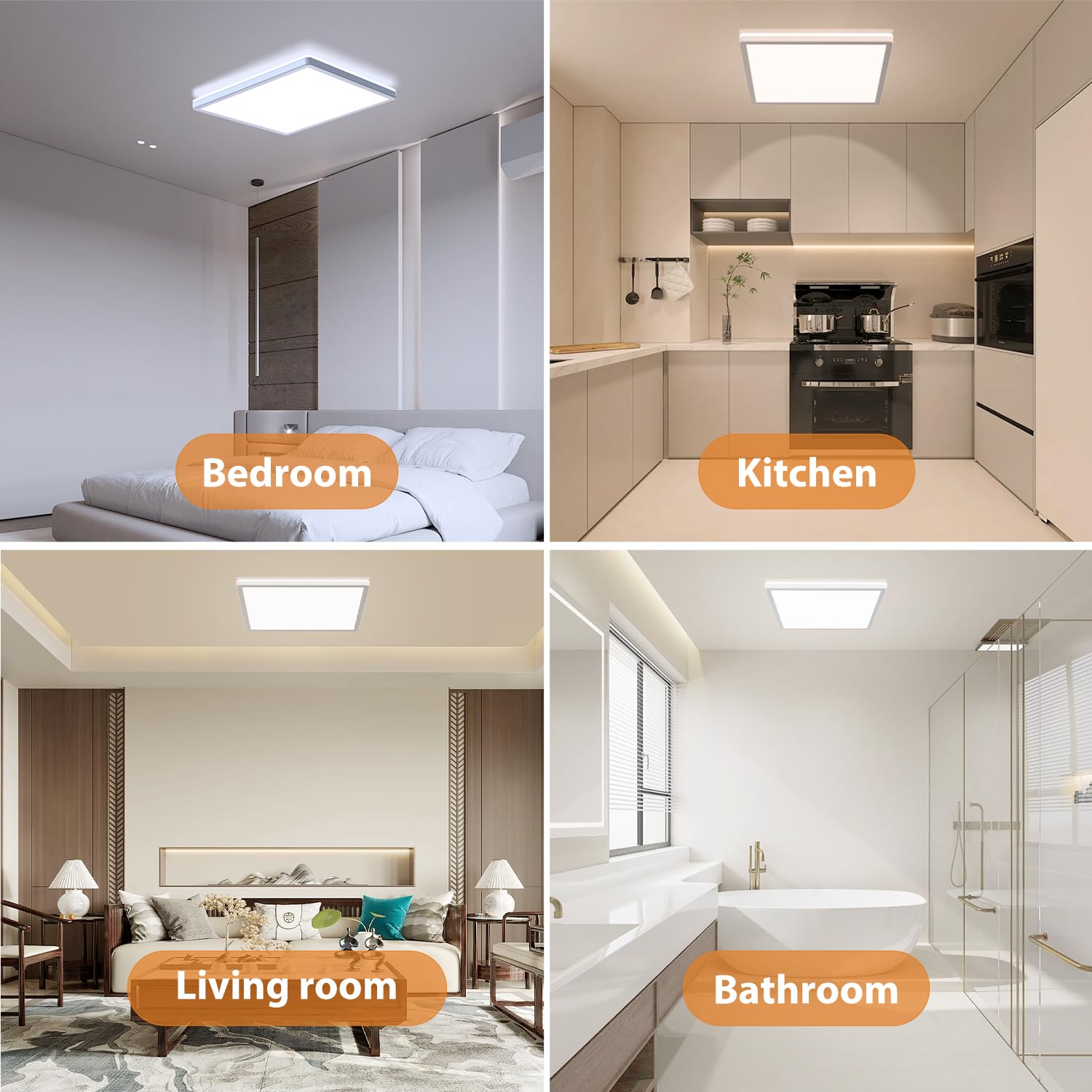 slochi 3200LM LED Deckenleuchte Dimmbar mit Fernbedienung, 30CM 25W RGB Farbwechsel Deckenlampe Led, 3000K-6500K Badezimmer Lampe für Bad Kinderzimmer Schlafzimmer Wohnzimme