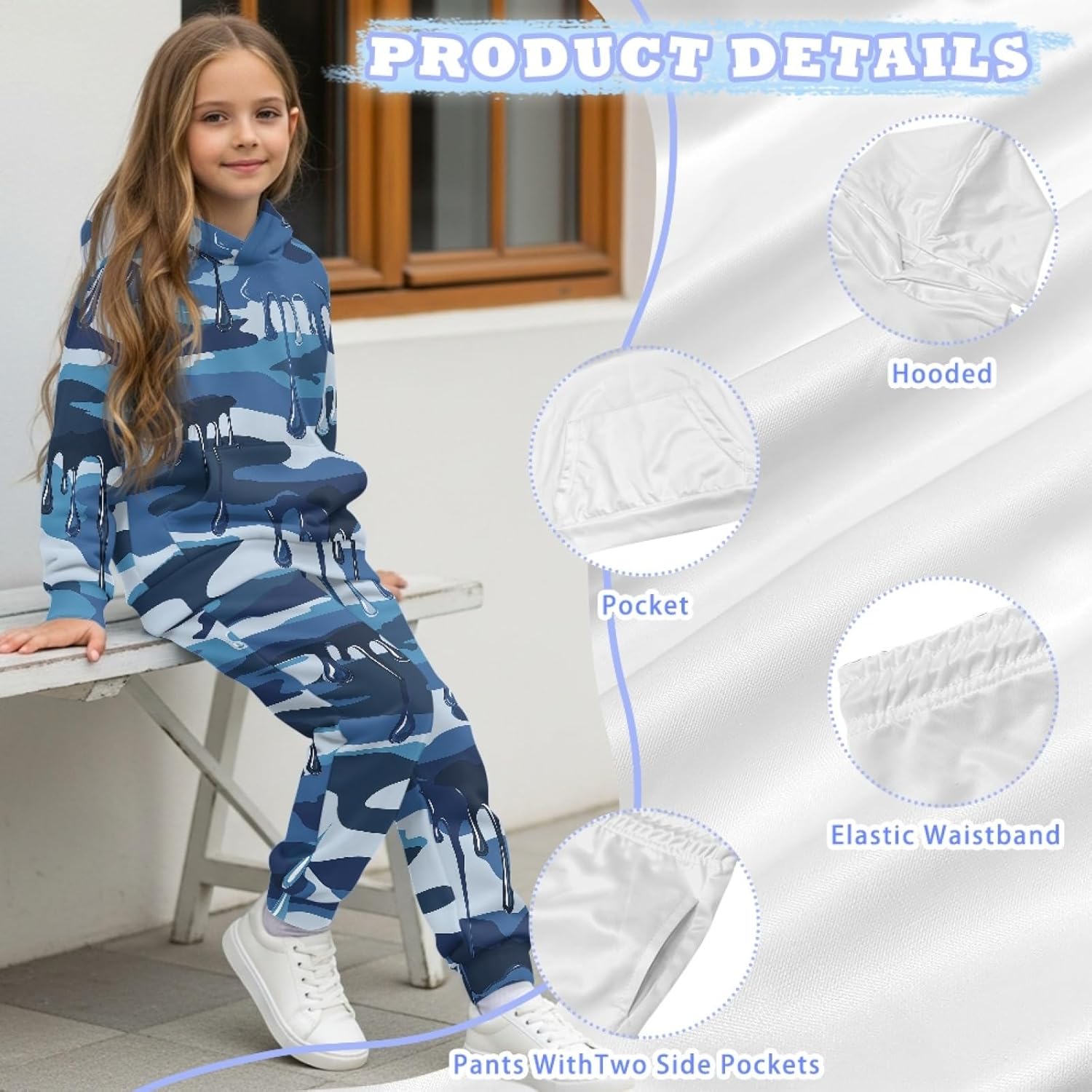 HUIACONG Children Sweat Set Boys Girls Sweat Suit for Kids Sweatsuits