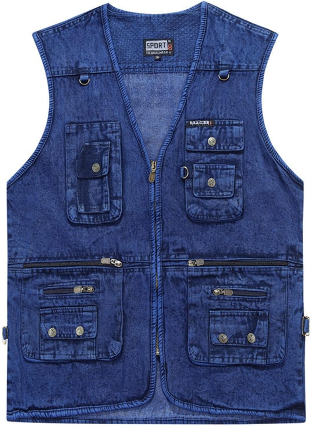 Amazon.co.jp: [GUREITOJP] デニムベスト メンズ カメラマン