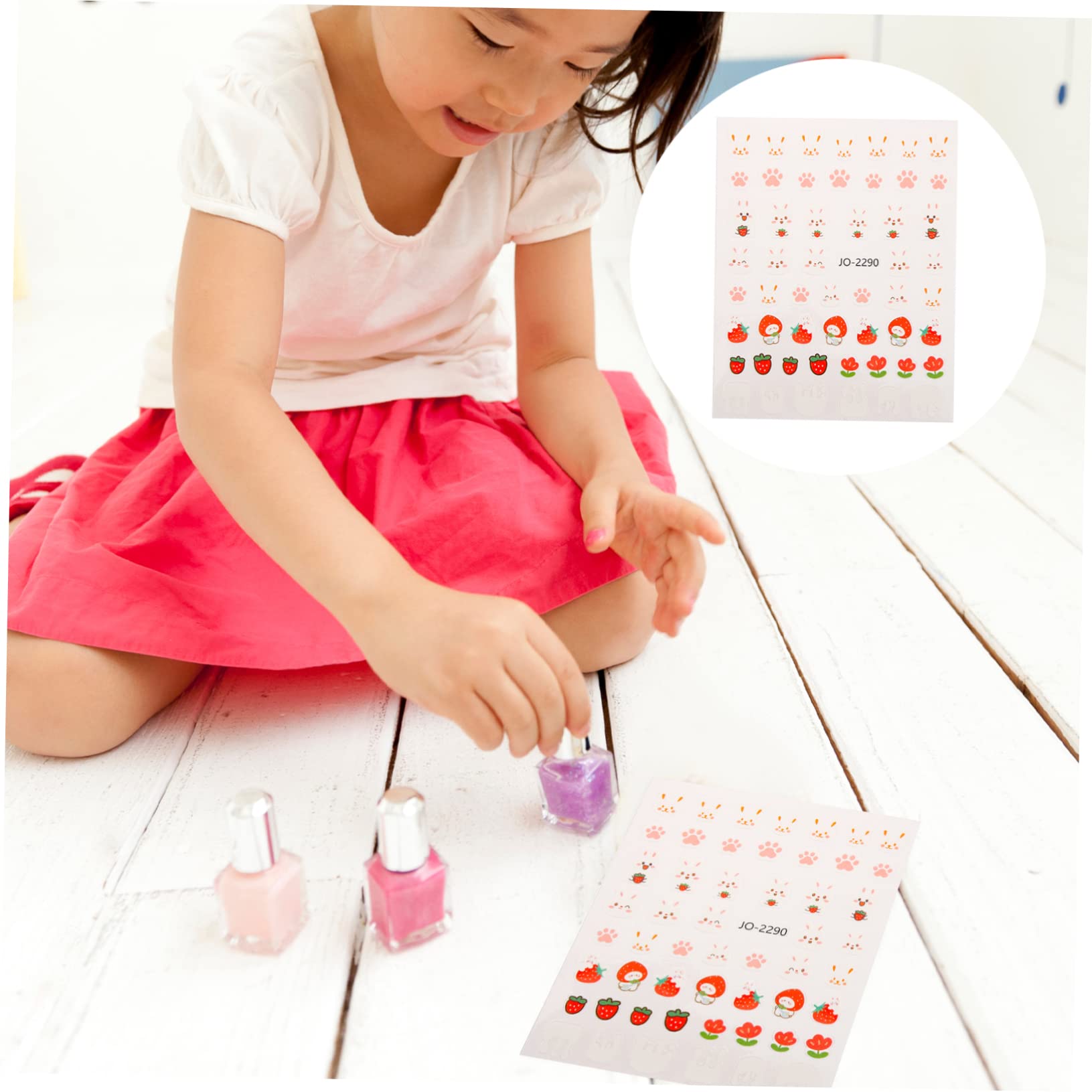 FRCOLOR 4 Juegos De Pegatinas De Conejito Para Uñas Decoración Navideña Para Mujeres 10 Hojas X 4