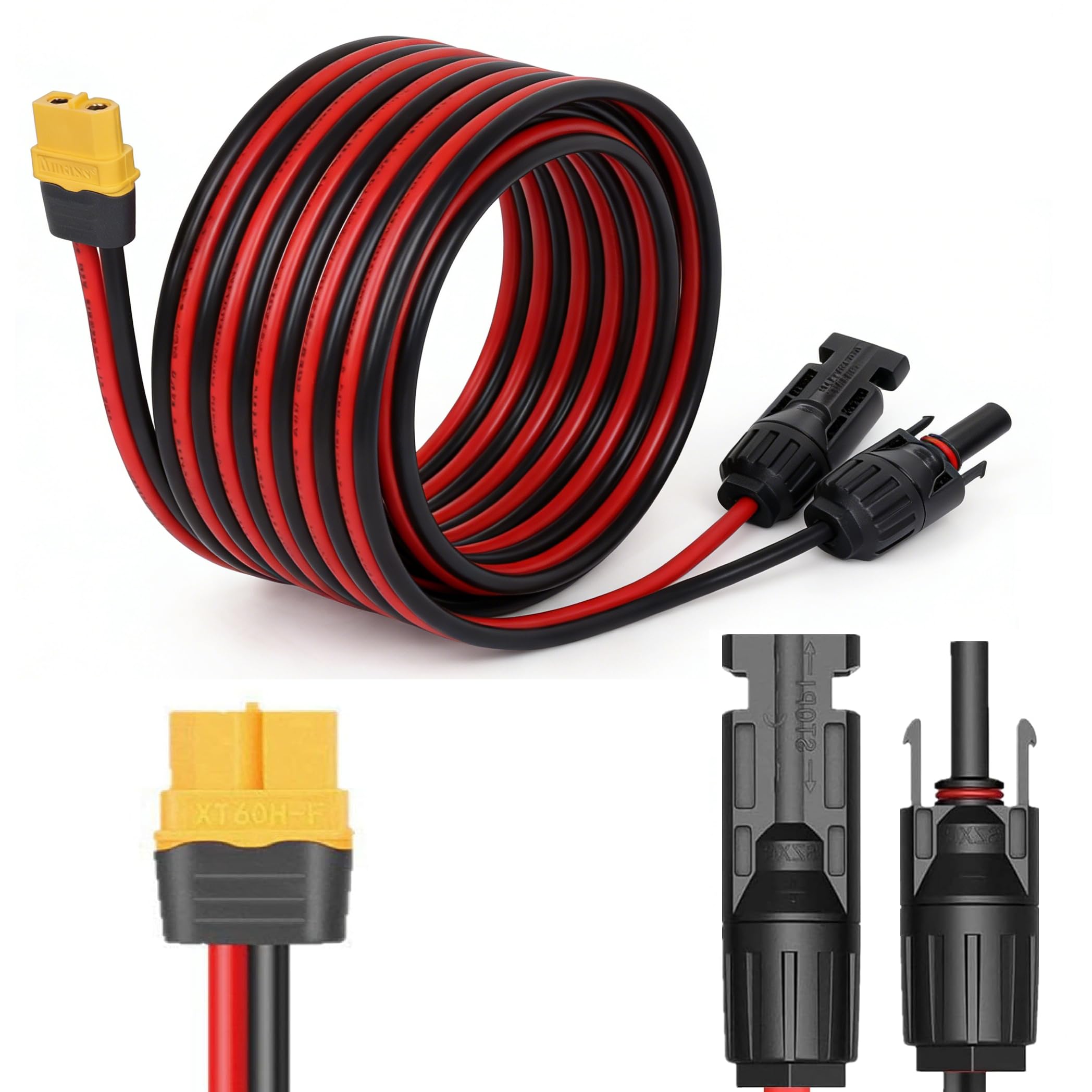 Amazon.co.jp: MC4 から XT60 変換ケーブル 2M 12AWG 太径線 ソーラー