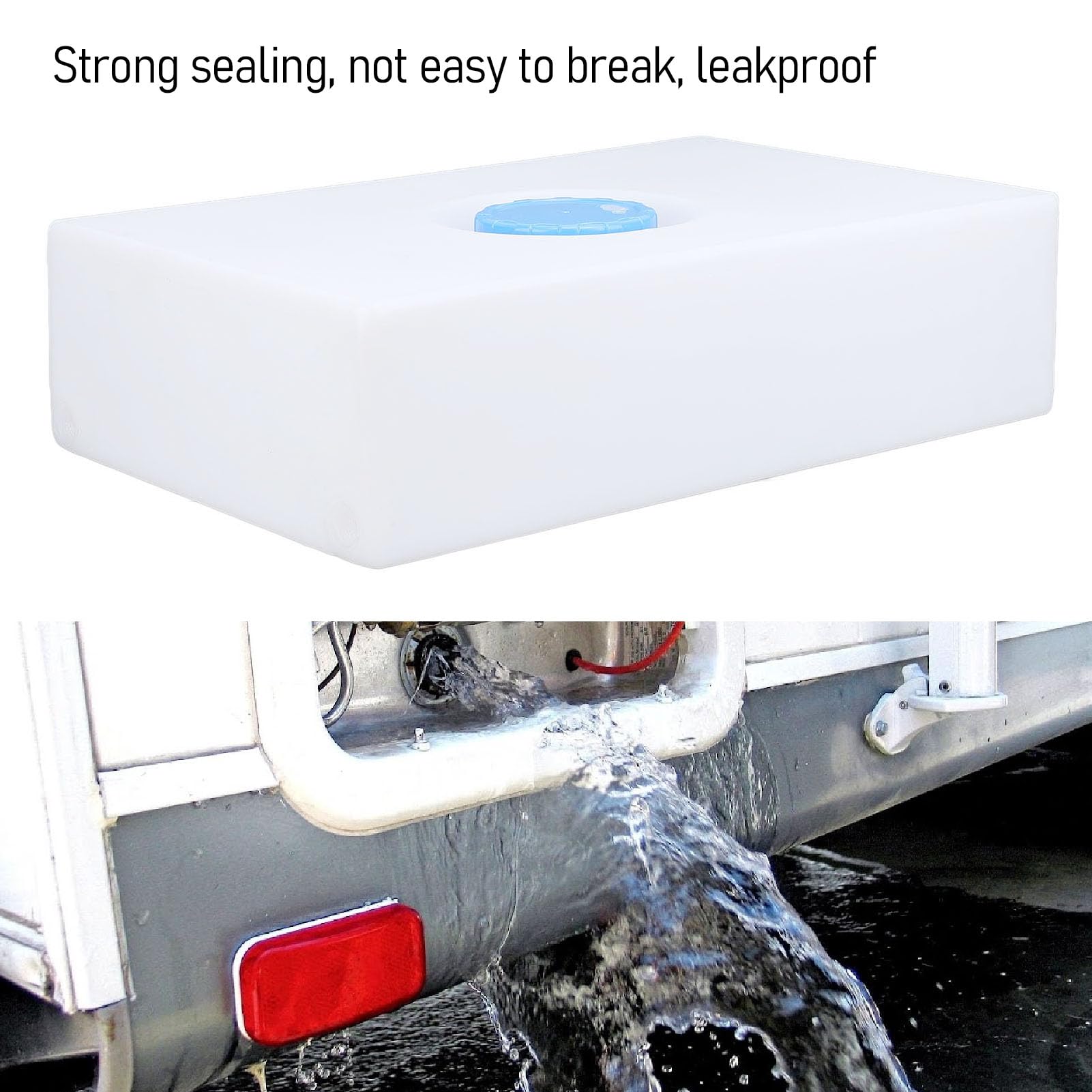 Serbatoio di stoccaggio acqua LLDPE 5 galloni 20,47 x 13,39 x 5,51 pollici per yacht con rimorchio