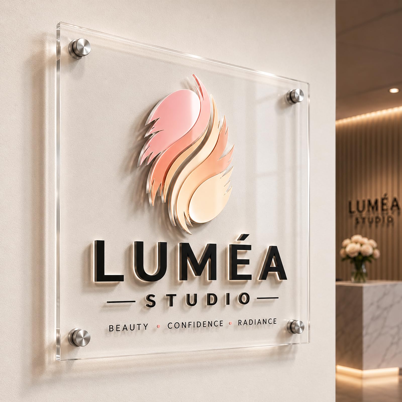 Rebran Custom Acrylic Business Logo Sign