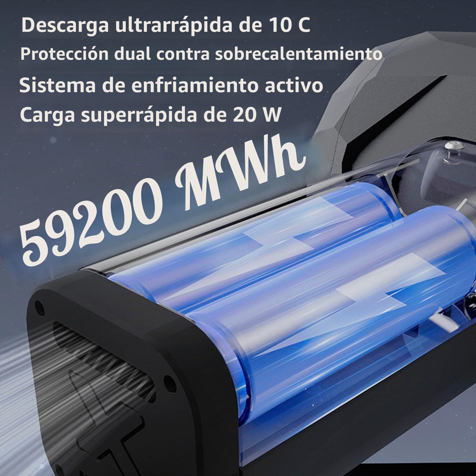 Jet Fan Dry Soplador de velocidad de 240 km/h, potente ventilador, 1400 g de empuje, motor sin escobillas de 64 mm, soplador de nieve portátil para viajes