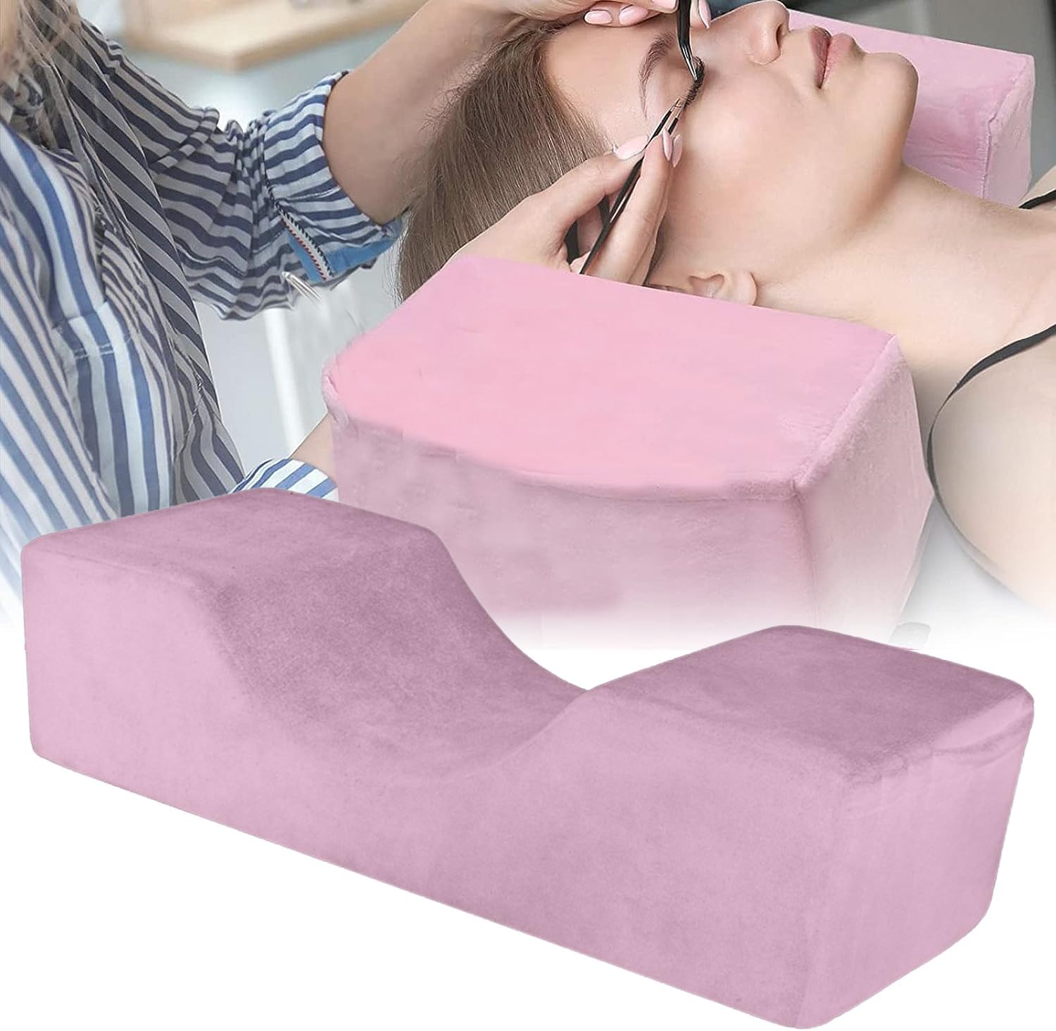 Groove Lash Pillow, U Shape Lash Bed for Eyelash Extension, Memory Foam