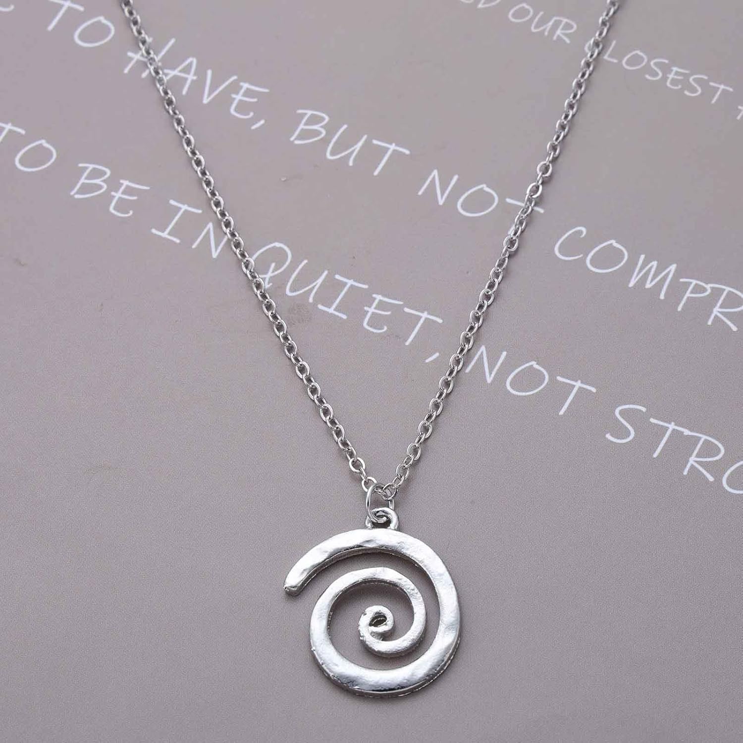Vintage Spiral Necklace Choker Gold Spiral Pendant Necklace Geometric Circle Swirl Necklaces Minimalist Thin Chain Jewelry for Women - Image 6