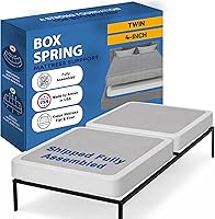 Vista 10 de Greaton, Base de cama con somier, tamaño individual, base de colchón de madera de 2 pulgadas, fabricada en Estados Unidos, silenciosa, sin ruido, 2