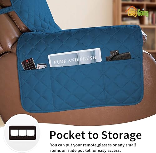 Miniatura 956 de Easy-Going - Funda reversible para sofá, resistente al agua, con varillas de espuma y correas elásticas, protector de muebles para mascotas y perros