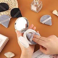 Vista 84 de Pimoys 6 esponjas de maquillaje facial, esponja de terciopelo suave triangular, esponja de belleza para polvo suelto (negro, rosa)