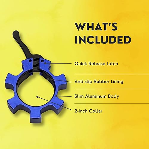 Miniatura 3 de HULKFIT 2" Quick Release Aluminum Barbell Clamp Collars - Multi Color