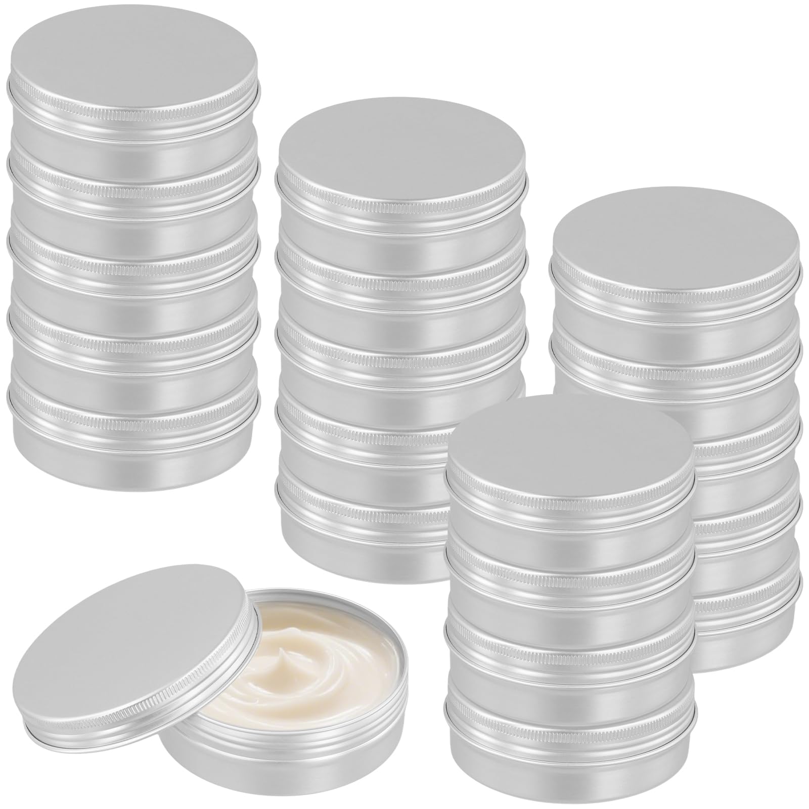 Boîtes de conservation rondes en aluminium 120ml pour cosmétiques maison
