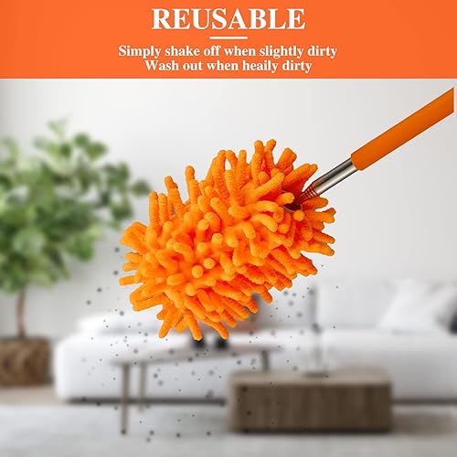 Miniatura 5 de 10 repuestos de microfibra para plumero repuestos de superficie lavables cabezal de repuesto para barredora limpieza del hogar muebles ventana de