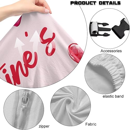 Miniatura 8 de Gnome Stretchy Gaming Chairs Cover Cute Dirty-Proof Armrest Covers Office Seat Cover with Zipper Dustproof Gamer Chairs Cover for Valentines Pink