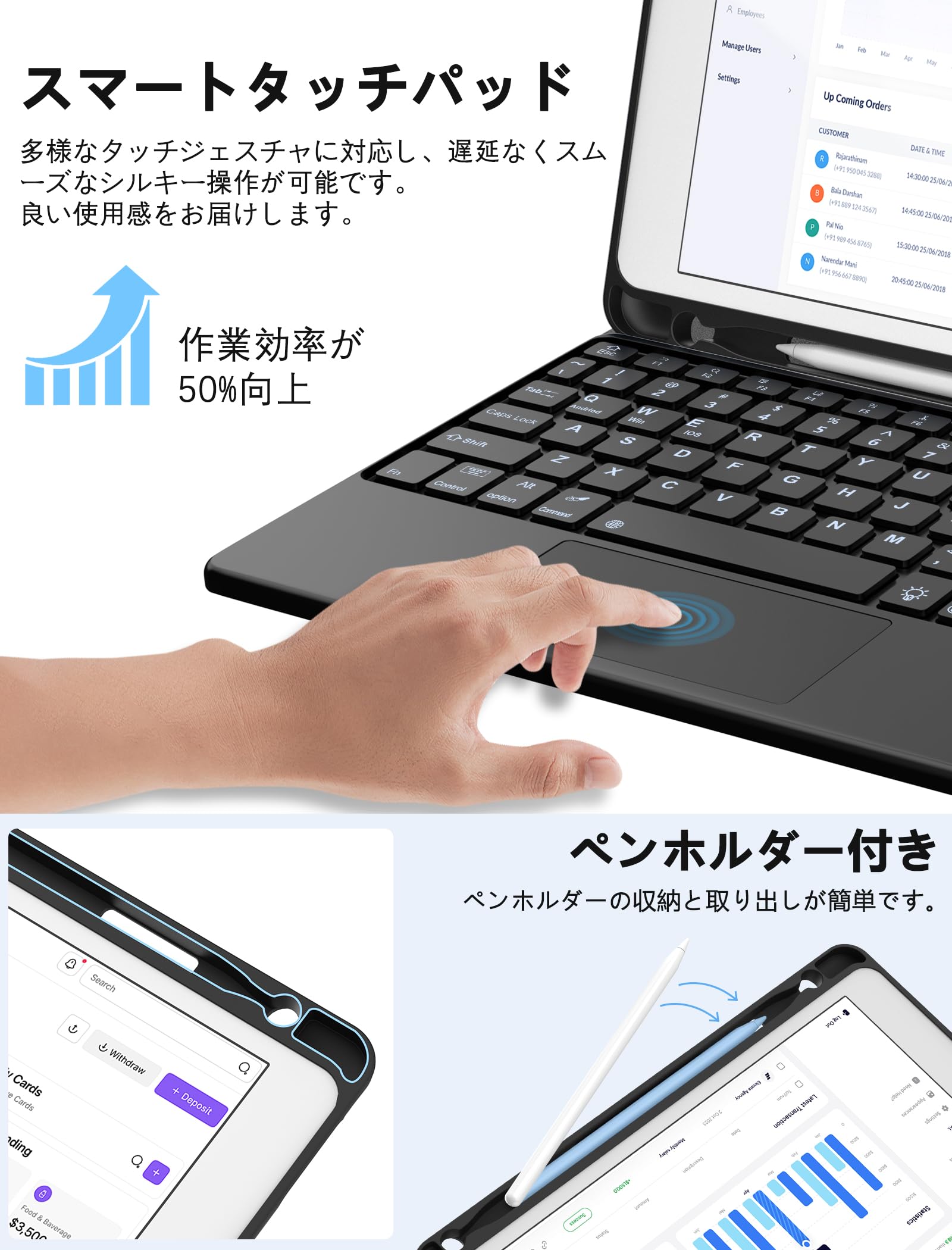 Amazon.co.jp: iPad 第9世代 第8世代 第7世代 キーボード ケース 10.2