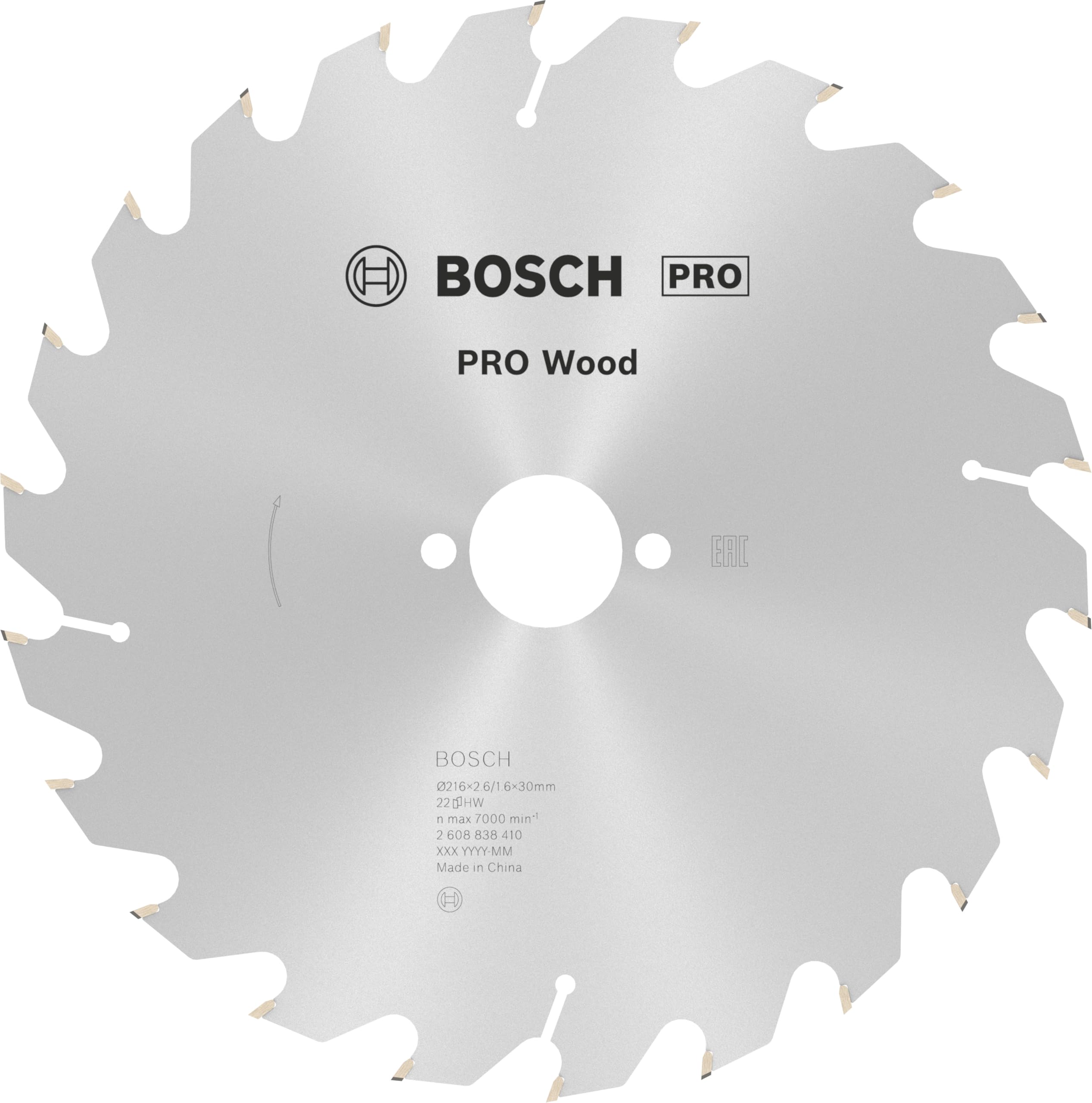 Bosch Daire testere bıçağı Optiline Wood, 216 x 30 x 2,6/1,6, 22