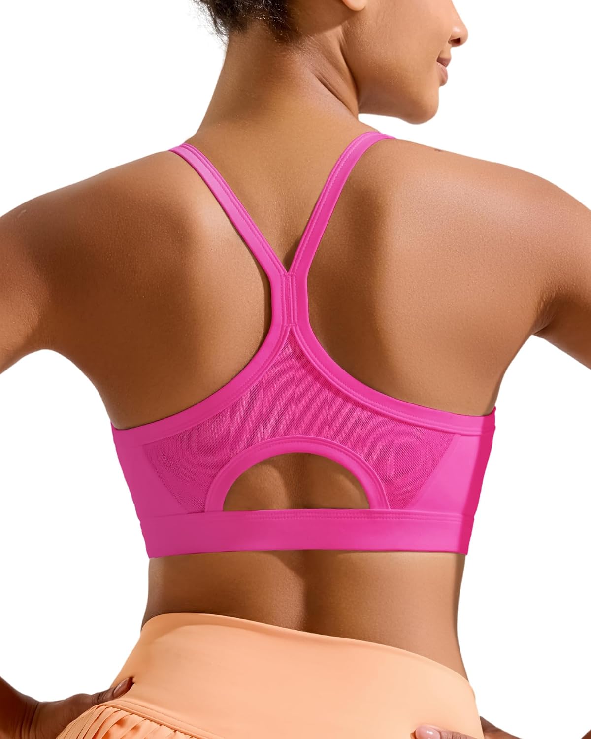 RUNNING GIRL Sports Bra for Women,Y Back Molded Cup Medium Impact Sports Bras with Sewn in Pads - Image 8