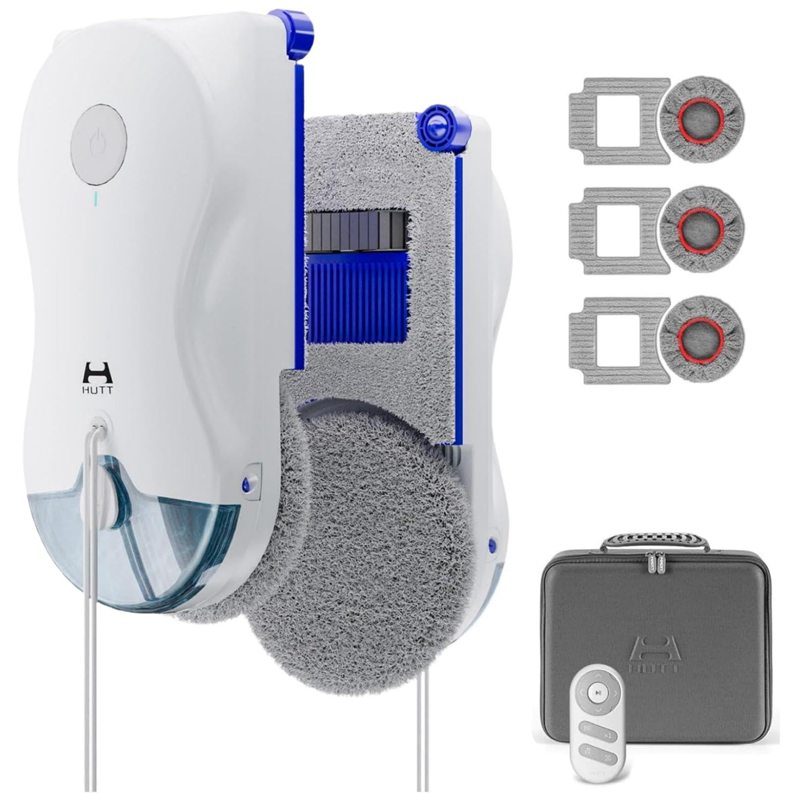 Window Cleaner Robot, Dual-Stage Cleaning, Dual Ultrasonic Spray, NAVI 7.0 Routes, Edge/Corner Coverage, 14 Sensors HUTT H10 Window Cleaning Robot, 6500Pa, Original Round-Square Dual-Stage