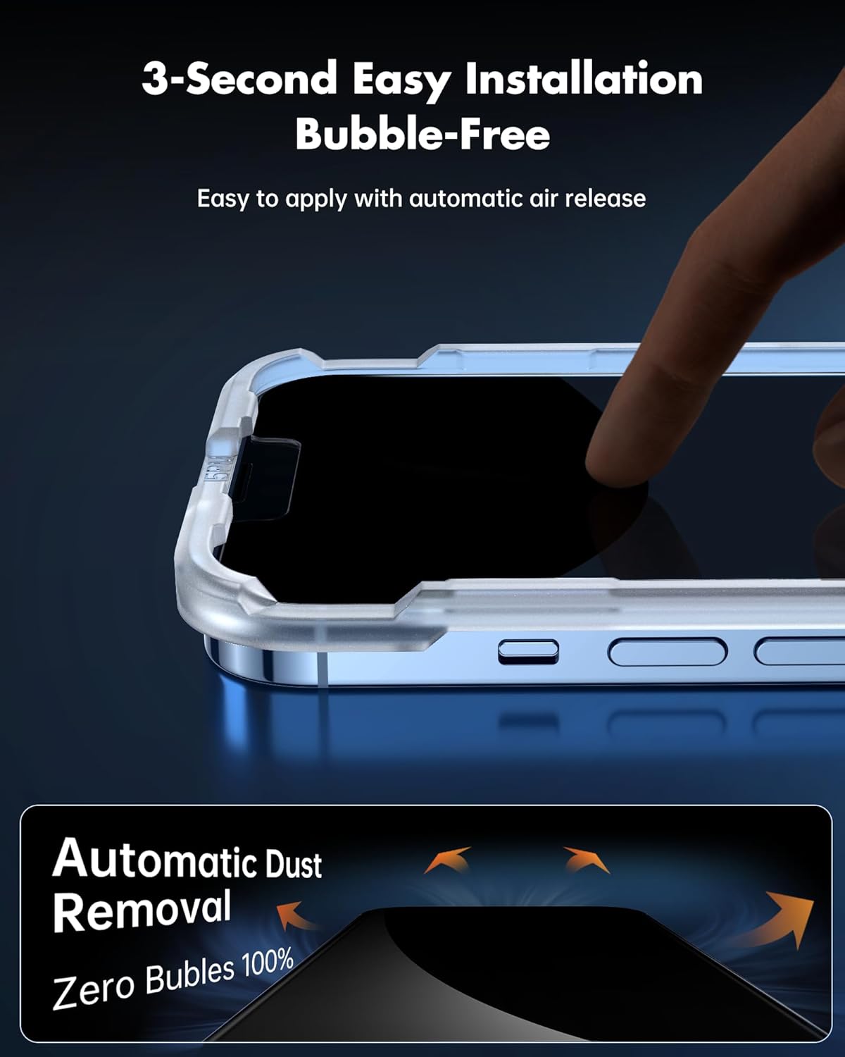 UNBREAKcable Privacy Screen Protector for iPhone 14/ iPhone 13/13 Pro, Tempered Glass [True 28°Anti Spy] [9H Hardness] [Case Friendly] Private Protector for iPhone 6.1" - 2 Pack