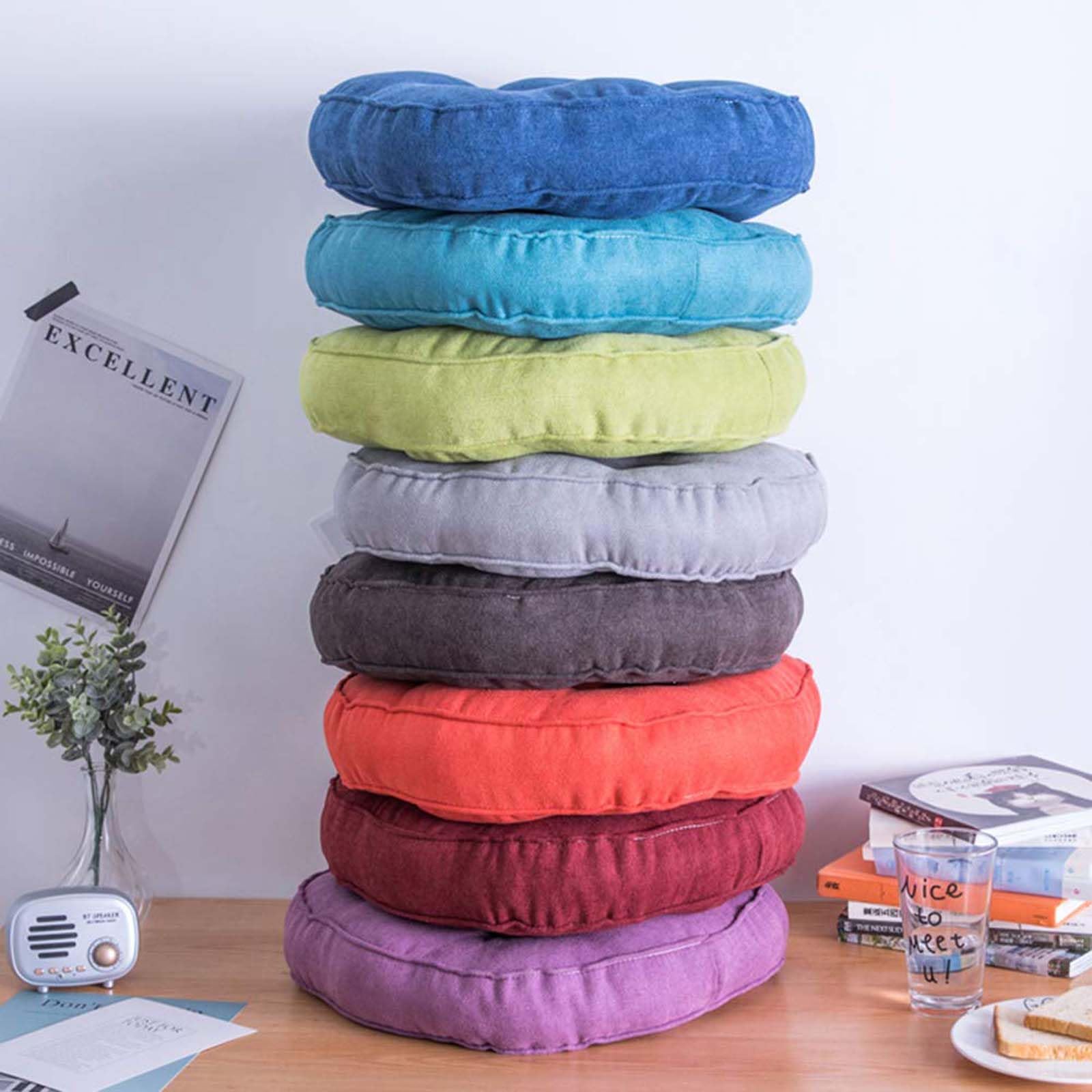 Cojines grandes de 8 cm de grosor para sofá de 40 x 40 cm, cojín suave para asiento de suelo, ideal para ancianos, comodidad postoperatoria y durante el embarazo