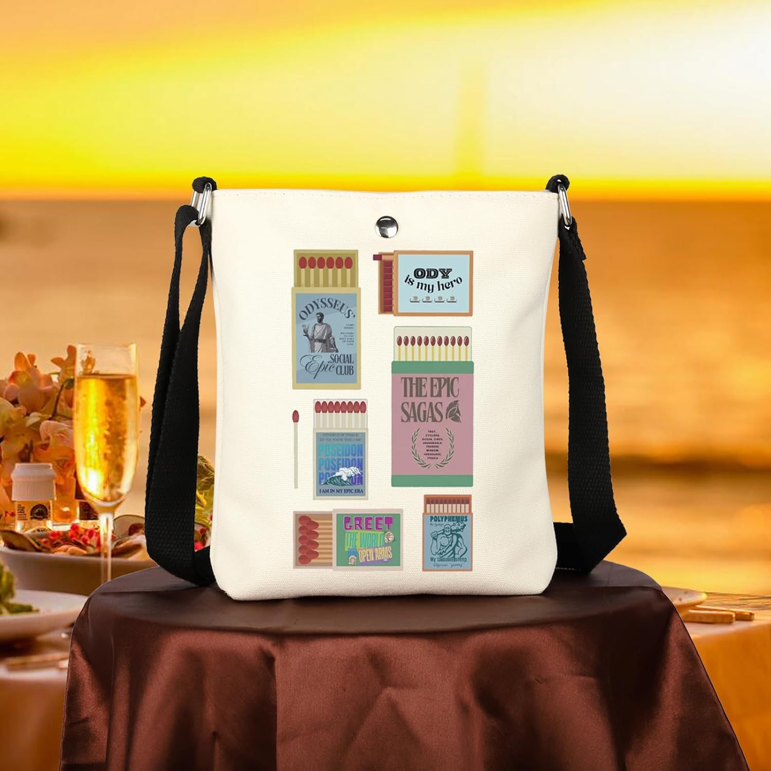 WCGXKO Greek Mythology Gift Book Lover Gift For Book Fans Messenger Bag Book Crossbody Bag