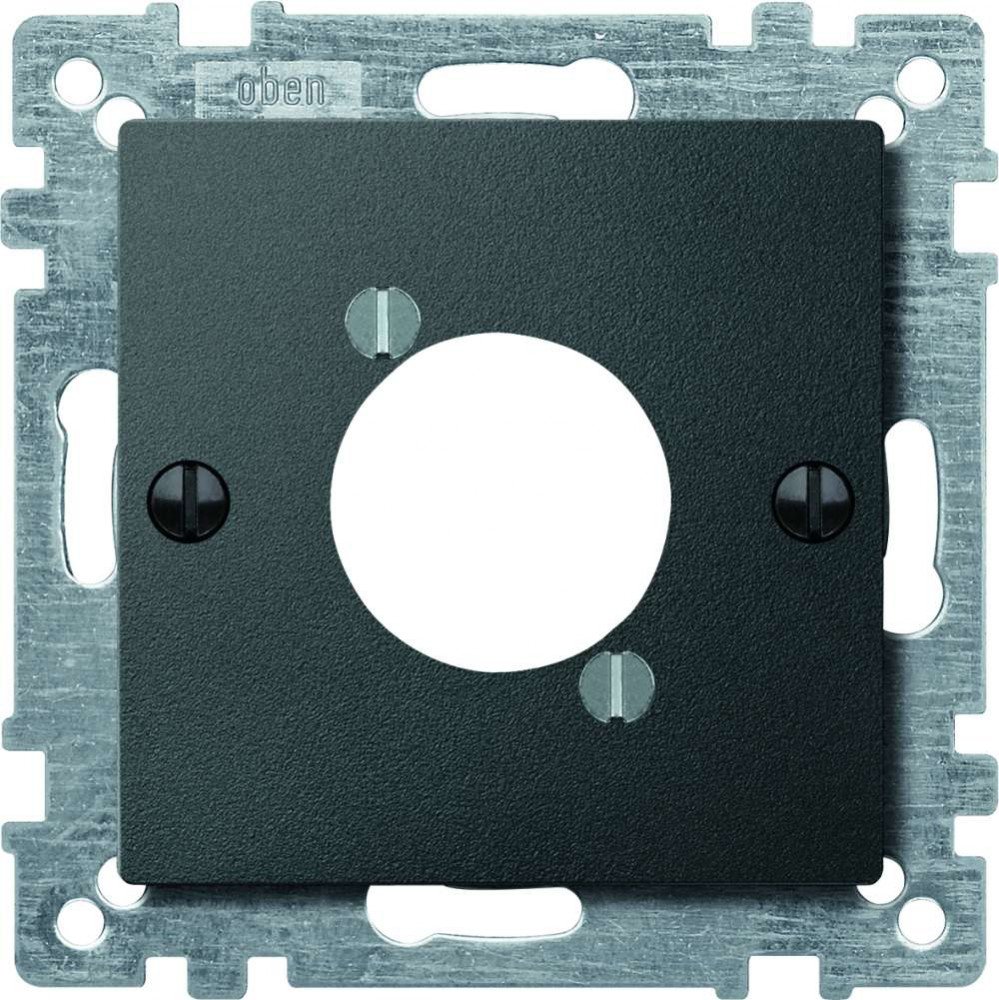 Plaque centrale XLR Merten 468914 anthracite plomb de la gamme System M
