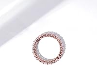 Vista 13 de Yaxa Essentials Anillo de plata de ley chapada en platino o oro con circonita cúbica redonda de elementos infinitos