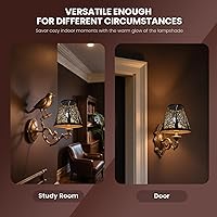 Vista 5 de Juego de pantallas de lámpara pequeñas de 2 ALUCSET, pantallas de candelabro mini de 3" X 6" X 5", pantalla de campana, pantalla de lámpara con clip