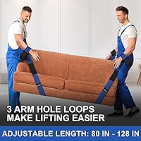 Vista 4 de Ytonet Correas móviles, sistema de elevación y movimiento para 2 personas con 12 cómodas almohadillas de esponja gruesas, correas de elevación