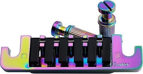 Miniatura 5 de Guyker Pieza trasera de puente de guitarra, vintage TP 6 de los años 70 con pernos e insertos de repuesto compatible con LP Les Paul 6 cuerdas